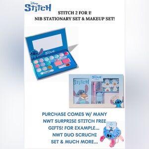 NWT STITCH MAKEUP SET & STATIONARY SET! COMES W/ SURPRISE NWT STITCH ITEMS!!!